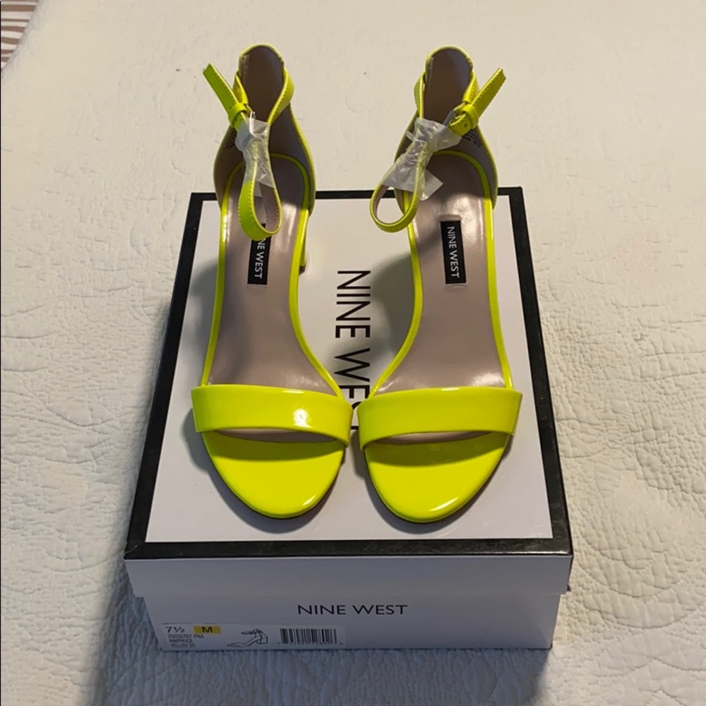 Nine West Neon Yellow Heels